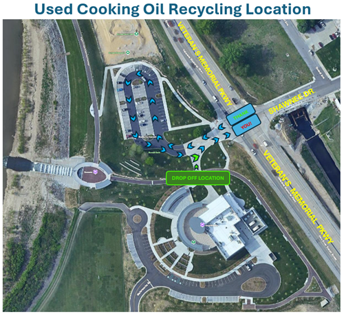 Used cooking oil drop off site